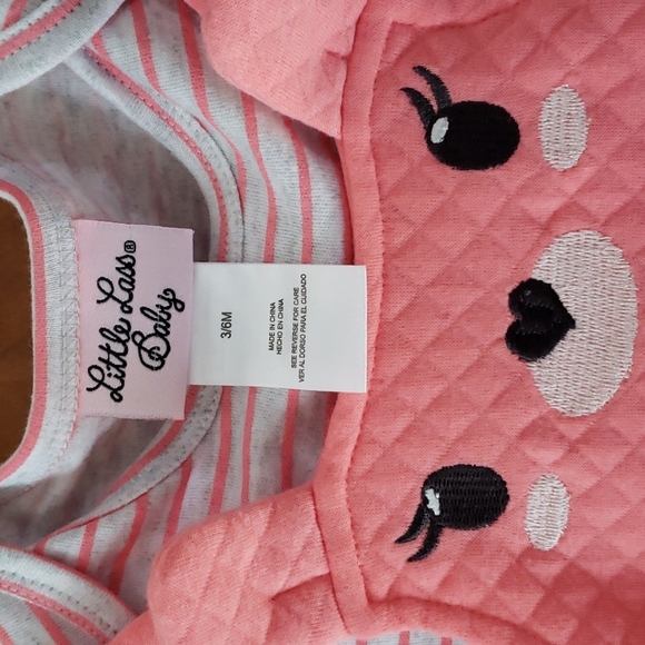 🦋 3 for $20 🦋 Coral Bear Overall Set - Picture 2 of 4